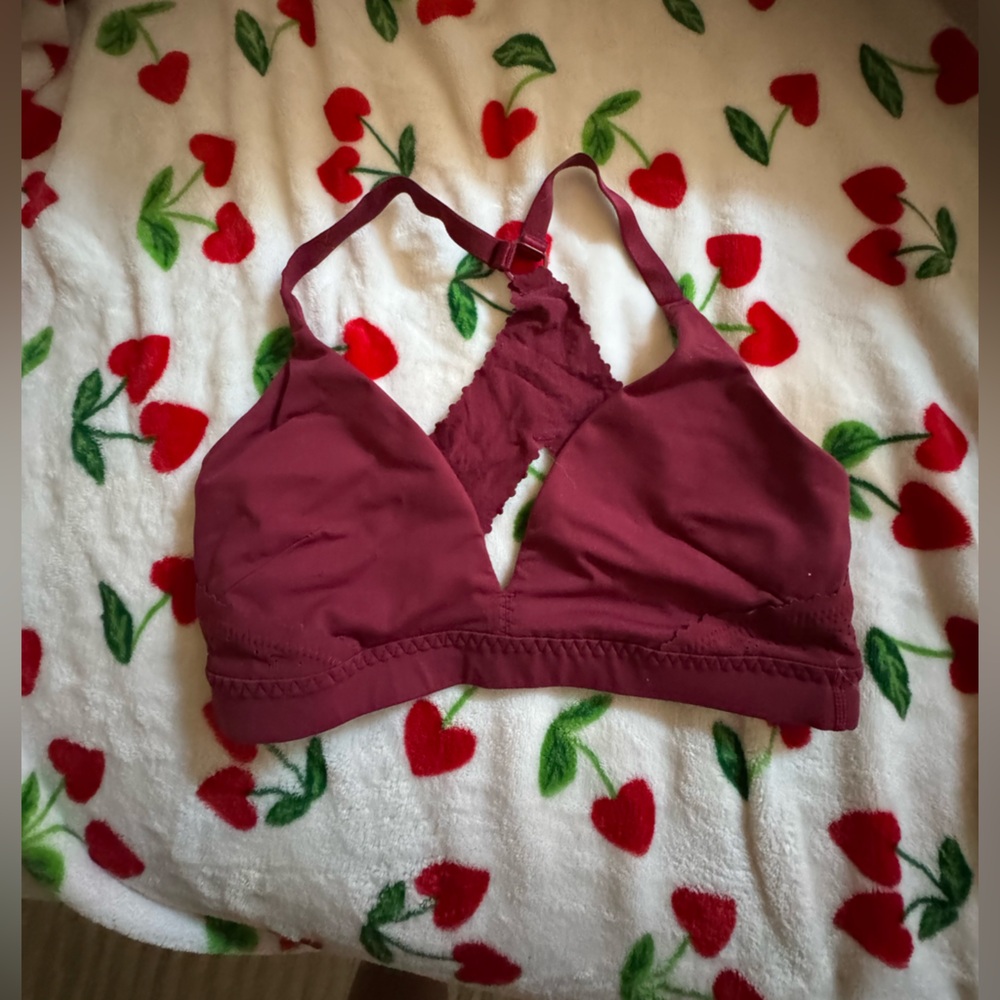 Women's lulu Burgundy Lace Bralette